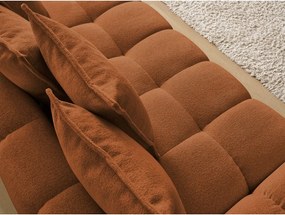 Divano color terracotta con rivestimento in ciniglia 278 cm Everest – Bobochic Paris