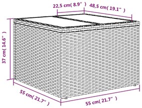 Set Divano da Giardino 5 pz con Cuscini Grigio in Polyrattan