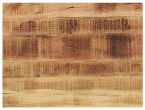 Piano Per Tavolo 90x60x2,5cm Rettangolare Legno Di Mango Grezzo /
