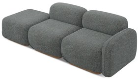 Chaise lounge componibile grigia (con penisola a destra) Ailani – Makamii