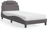 Letto con Materasso Grgio 80x200 cm in Similpelle 3208757