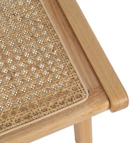 Poltrona con schienale in rattan in colore naturale - Ixia