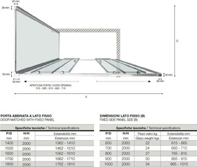 Box Doccia Cristallo Cincillà Anticalcare Apertura Centrale H200