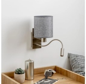 Brilagi - LED Lampada flessibile da muro NUBILA 1xE27/25W/230V + LED/3W cromo opaco/grigio