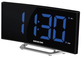 Sencor - Sveglia con display LED 1,5W/1xCR2032/5V nero