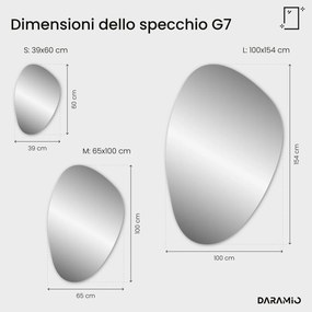 Specchio asimmetrico con luce LED G7