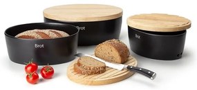 Continente C3731 - Portapane con coperchio 27x20x13,5 cm gomma fico