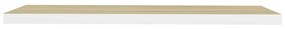 Scaffali a parete 4 pz rovere e bianco 90x23,5x3,8 cm in mdf