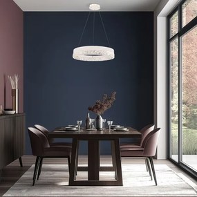 Lampadario sospeso con cavo FROZI LED/32W/230V, Ø 50 cm, bianco