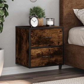 Comodino A Muro Rovere Fumo 40x31x39,5 Cm /