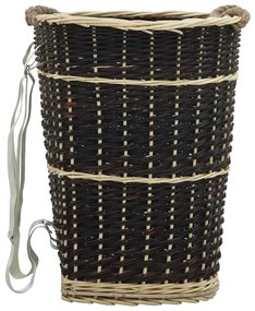 Cesta Per Legna Con Spallacci 50x44x58cm Salice Naturale /