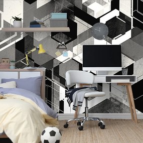 Carta da parati – Geometria in bianco e nero