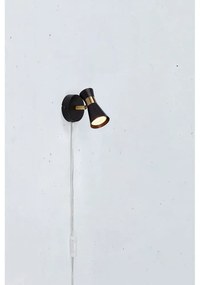 Lampada da parete nera (lunghezza 12 cm) Folie - Markslöjd