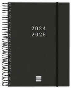 Agenda Finocam Nero A5 15,5 x 21,2 cm 2024-2025