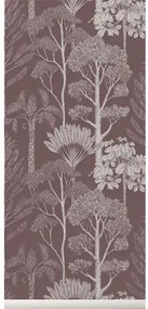 Ferm Living Carta da parati Trees - Mahogany