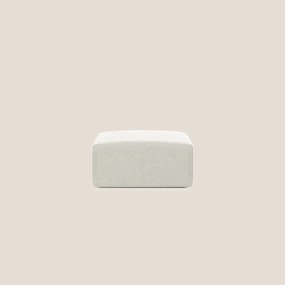 Nettuno modulo pouf in morbido tessuto bouclè T07 bianco