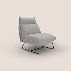 Tessa Poltroncina dal design moderno in morbida microfibra smacchiabile T11 grigio chiaro
