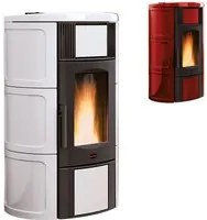 termostufa a pellet 'iside idro' 2.0 colore bordeaux 7001447nlm