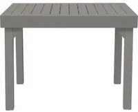 Tavolo Allungabile da Giardino 104/208x75x75 cm in Alluminio Tortora