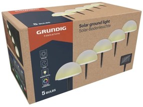Grundig - SET 5x LED RGBW Lampada solare LED/3,2V IP44