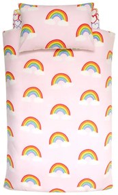 Biancheria da letto per culla in flanella 120x150 cm Rainbow Hearts - Catherine Lansfield