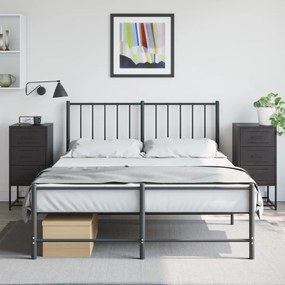 Comodini 2 Pz Neri 36x39x78 Cm İn Acciaio /