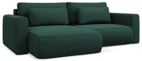 Divano angolare verde allungabile/con contenitore (con penisola a sinistra/con chaise lounge) Kapua – Makamii