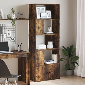 Libreria Rovere Fumo 70x36x189 Cm İn Legno Multistrato /