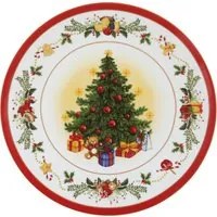 Piatto panettone Albero di Natale 31 cm porcellana