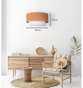 Duolla - Lampadario a sospensione con filo BOHO 1xE27/40W/230V diametro 45 cm beige/bianco