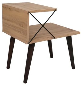 Comodino CROSS 55x50 cm marrone