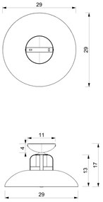 Brilagi - Lampadario a plafone FLAMENGO 1xE27/60W/230V verde
