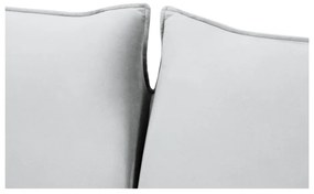 Divano letto in velluto grigio chiaro 214 cm Vienna - Cosmopolitan Design
