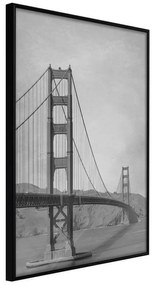 Poster  Bridge in San Francisco II  Cornice Quadri Cornice nera, Larghezza x Altezza Home decor 20x30