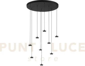 Struttura nera in metallo per lampadario a sospensione completa di ...