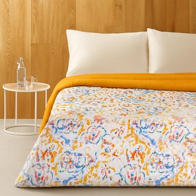 Trapuntino matrimoniale 250x260 cm decori arancio