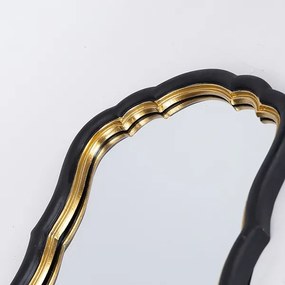 Specchio da parete 34,5x23,2 cm nero/oro