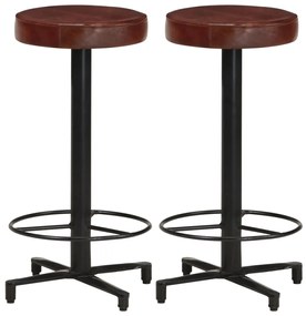 Sgabelli Da Bar 2 Pz 66 Cm İn Vera Pelle /