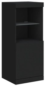 Credenza con Luci LED Nera 41x37x100 cm