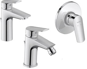 Duravit No1 Set Miscelatori Lavabo Bidet Doccia 1 uscita Cromo