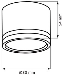 Plafoniera LED PARIGI 1xGX53/6W/230V nero