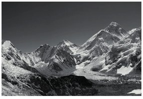 Carta da parati – Montagne innevate in bianco e nero