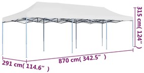 Tenda Pieghevole Pop-Up 3x9 m Bianca