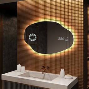 Specchio da bagno LED di forma irregolare O221