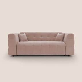 Tender Divano letto matrimoniale dal design innovativo in tessuto bouclet impermeabile T07 rosa