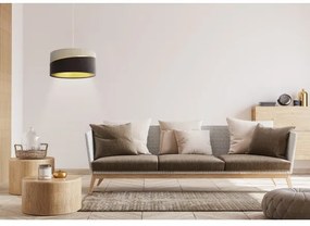 Lampadario a sospensione con filo SWING 1xE27/60W/230V marrone/beige/oro