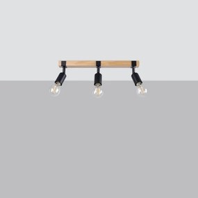 Sollux SL.1297 - Faretto ZUCA 3xE27/15W/230V nero