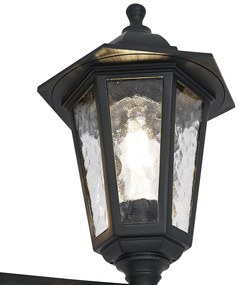 Lampione da esterno classico nero 217cm IP44 - New Haven Hammered