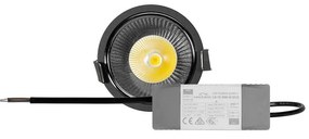 Faro da Incasso 12W Foro Ø75mm Nero IP40 CCT BRIDGELUX LED 3 Parabole Colore Bianco Variabile CCT