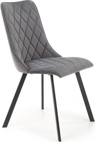 Sedia K450 grigio velluto